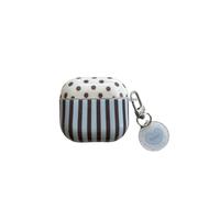 Lovely Special Striped Pattern Protective Cover with Pendant Headphone Earphone Case for AirPods 4
