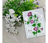 Lovely Spring Flowers Branch Greeting Card Metal Die Cuts,Snowflake Flower Leaf Cutting Dies Cut Stencils DIY Scrapbooking Decorative Embossing Paper Scrapbooking Card Making