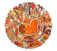 Lovely Squirrel Vinyl Stickers, 50 PCS Waterproof Animal Decals for Laptops, Scrapbooking, Notebooks, Water Bottles, Suitcases, Phones & DIY Decor