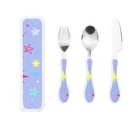 Lovely Stars Gourd-Handle Cutlery Set â€“ Elegant 3-Piece Knife, Fork & Spoon Trio with Premium Pp Plastic Handles & 430 Stainless Steel Heads â€“ Perfect for Christmas, Parties, Picnics & Gifting