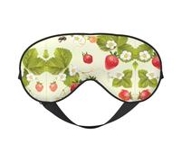Lovely Strawberry (1) Print Soft Eye Mask â€“ Elastic Nighttime Shade, Light-Proof Blindfolds for Plane, Yoga, Travel