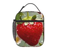 Lovely Strawberry Lunch Bag For Women Insulated Lunch Tote Bags Reusable Lunch Box For Men Leakproof Cooler Lunch Container Lightweight Meal Prep Bags For Picnic Work