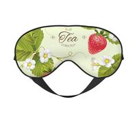 Lovely Strawberry Print Comfortable Sleep Eye Mask Men Women Lightweight Travel Nap Meditation Yoga Work