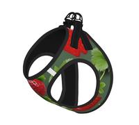 Lovely Strawberry Printing Dog Summer Harness With Leash Set,Adjustable And Reflective Step-In Puppy Pet Vest Harnesses