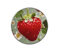 Lovely Strawberry Refrigerator Magnets, 2 Inch Round Metal Fridge Magnet for Whiteboard & Office, Decorative Kitchen Magnets for Photos, Notes, Shopping List