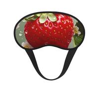 Lovely Strawberry Sleep Mask for Side Sleeper, Blackout Eye Mask for Women Men, Zero Pressure Sleeping Masks Soft Breathable Eye Cover Comfortable Blindfold Eyeshade for Night Sleep