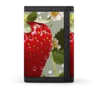 Lovely Strawberry Wallet,Credit Card Holder,Three-fold Wallet for Passport Covers, Purse Passport Bag for Men Women