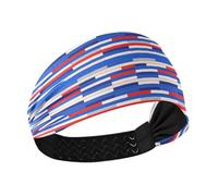 Lovely Stripe White Red Blue no slip sport headband Elastic sweatbands for Running Yoga Volleyball cintas para el pelo de mujer