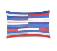 Lovely Stripe White Red Blue Standard/Queen Size cooling pillowcase cotton sateen pillow cases for Hot Sleepers, Soft & Silky Smooth funda para almohada 20x30 inchs Set of 2