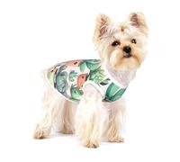 Lovely succulent plants Full Print Cotton Pet Vest L Dog Cat Clothes Soft Elastic Breathable Pullover Pet
