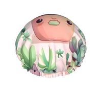 Lovely succulent plants One Size Double-layer shower cap prevents hair from getting tangled during showering and skincare.