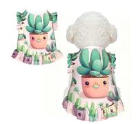 Lovely succulent plants XL Pet Apparel for Small Dogs-Cute Summer Outfit for Puppy, Soft Breathable Pet Clothes for Cat
