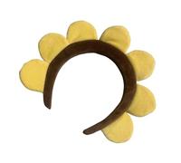 Lovely Sun Flower Hairhoop Plush High Skull Hairband Music Festival Headwear Female Makeup Headband For Everyday Use
