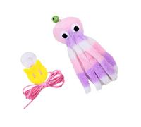 Lovely Suspended Kitten Toy With Chirping Mechanism Soft Fabric Tentacles Design Kitten Entertainment Easy To Clean Hanging Pet Toy