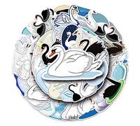 Lovely Swan Stickers for Boys Girls Kids Teens,Cartoon Vinyl Waterproof Stickers for Tablet Laptop Flasks Water Bottle Scrapbook Cup Bike Phone Car Notebook, Cute Birds Decals Pack[Swan-50Pcs]