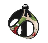 Lovely Sweet Red Cherry 1 Print Dog Harness Reflective Pet Vest Harness Puppy Harnesses Leash Set,For Walking Training