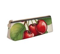 Lovely Sweet red Cherry 1 Print Pencil Case Large Capacity Triangle Pouch for Pens Cases Student and School College