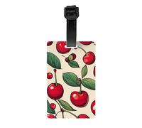 Lovely Sweet red Cherry 2 Print Luggage ID Tag Cute Travel Bag Identifiers,for Travel Bag Suitcase Cruise Airport