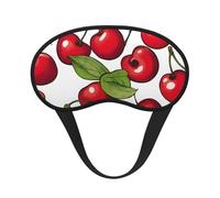 Lovely Sweet Red Cherry 3 Print Black Out Eye Mask for Sleeping Airplane, Sleep Mask Polyester for Home and Travel
