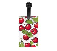 Lovely Sweet red Cherry 3 Print Luggage ID Tag Cute Travel Bag Identifiers,for Travel Bag Suitcase Cruise Airport