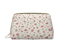 Lovely Sweet Red Cherry Leather Hand-Held Zipper Makeup Bag Storage Bag Portable Lipstick Pouch Toiletry Bag