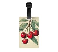 Lovely Sweet red Cherry Print Luggage ID Tag Cute Travel Bag Identifiers,for Travel Bag Suitcase Cruise Airport