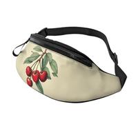 Lovely Sweet red Cherry Print Men Women Lightweight Adjustable Festivals Waist Pack Crossbody Bag Travel Running