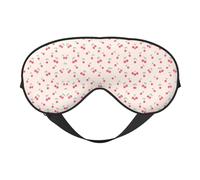Lovely Sweet red Cherry Print Soft Eye Mask â€“ Elastic Nighttime Shade, Light-Proof Blindfolds for Plane, Yoga, Travel