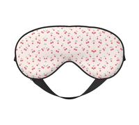 Lovely Sweet red Cherry Print Soft Eye Mask â€“ Elastic Nighttime Shade, Light-Proof Blindfolds for Plane, Yoga, Travel