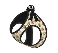 Lovely Sweet red Cherry Print Step in Dog Harness and Leash Set,Adjustable Reflective Harness for Small Dogs Cats