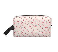 Lovely Sweet red Cherry Print Storage Bag â€“ Durable Travel Toiletry Bag, Portable Canvas Packing Accessory for Daily, Gym & Trip