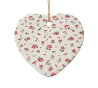 lovely sweet red cherry Print Xmas Ceramic Ornaments Christmas Tree Hanging Pendants Home Holiday Decor Gifts