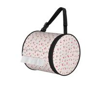 lovely sweet red cherry Printed Hanging Tissue Organizer, Smooth Zipper Oxford Cloth Roll Holder for RV Bathroom Desk