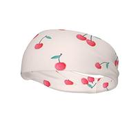 Lovely Sweet red Cherry Printed Men's Sports Headbands Women Workout Sweatbands Moisture Wicking Hair Bands Travel Fitness Basketball