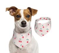 Lovely Sweet Red Cherry Printed,Pet Bib Scarf Cats Dog Bandana Dogs Towel Bib Adjustable Pet Scarf,M