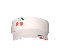 Lovely Sweet Red Cherry Printed Sport Sun Visor Hats, Adjustable Empty Top Baseball Sun Cap Golf Tennis Visor for Men Women, Black, One Size, Black, One Size