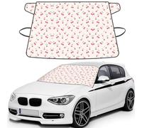 lovely sweet red cherry Waterproof Car Windshield Snow Cover, Printed Windshield Cover for Ice, Snow & Sun, Universal Size 69x42.5'', Suit for Most Vehicles