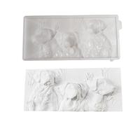 Lovely Three Dogs Semi Relief Silicone Mold for Creative Projects Suitable for Various Indoor and Outdoor Spaces Crafting Enthusiasts