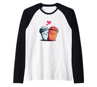 Lovely Trash Can Love Graphic Raglan Baseball Tee