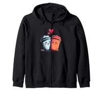 Lovely Trash Can Love Graphic Zip Hoodie