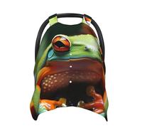 Lovely Tree Frogs Baby Car Seat Canopy Cover, Multi Use Breathable Nursing Breastfeeding Covers for Mom Soft Stroller Sun Shade Newborn Shower Gift