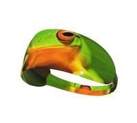 Lovely Tree Frogs Print Non-Slip Elastic Running Headband, Sweat Absorbing Stretchy Hair Bands For Gym Yoga, Soft Skin-Friendly Foldable Workout Headband