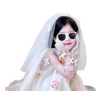 Lovely Tulle Veil Headband with Matching Gloves Elegant Ideal for Little Girls Special Occasion & Playtimes Gift Lace Curtain Headband