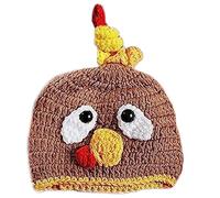Lovely Turkey Hat For Adults Earmuff Winter Warm Party Cap Thanksgiving Party Accessories Headdress Handmade Crochet Adult Cosplay Cap Thanksgiving Costume Accessory Novelty Holiday