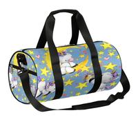 Lovely Unicorn Moon Sports Gym Bag Duffel Bags Workout Lightweight Shoulder Weekender Bag Travel Duffel Bag for Men Women(Cartoon Unicorn), Lovely Unicorn Moon, 17.6(L) x 9(W) x 9(H) inch