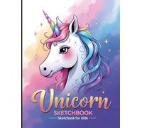 Lovely Unicorn Sketchbook: Lovely Unicorn Sketchbook Cover, 112 Pages, 8.5 x 11 Page Size, 110 Blank Pages, Beautiful colors Background Sketchbook For Kids.
