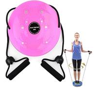 Lovely Waist Sculptor Twist 2025 Upgrade, Lovely Waist Sculptor Twister Machine Disc, Waist Twist Disc, Waist Slimming Balance Rotating Disc, Magnetic Twisting Waist Disc with Pull Rope (Pink)