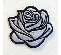 Lovely White Rose Lady Clothing Jacket Shirt Iron on Sew on Embroidered Patch