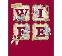 Lovely Wife Me to You Bear Handmade Christmas Card