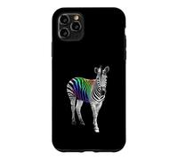 Lovely Zebra Colorful Rainbow Stripes Wildlife Safari Art Case for iPhone 11 Pro Max